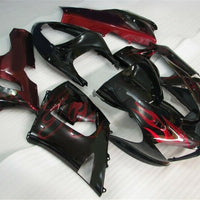NT Red Black Flames Fairing Fit for 2005 2006 636 ZX6R Injection Molding e09A