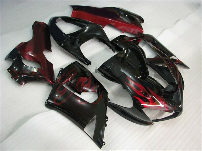 NT Red Black Flames Fairing Fit for 2005 2006 636 ZX6R Injection Molding e09A