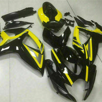 US STOCK NT Injection Mold Black Fairing Fit for 2006 2007 GSXR 600 750 Yellow Black N038 Available in CA