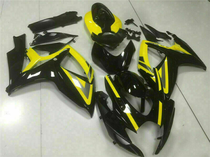 US STOCK NT Injection Mold Black Fairing Fit for 2006 2007 GSXR 600 750 Yellow Black N038 Available in CA