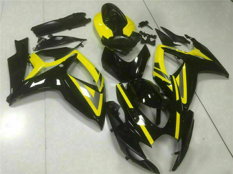 NT Fairing Fit for Suzuki 2006-2007 GSXR600/750 N038- Black Yellow Black | ABS Injection