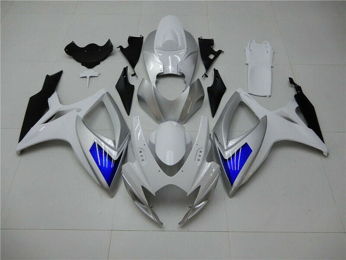 MSA Injection Blue White Fairing Kit Fit for  2006 2007 GSXR 600 750 a095b