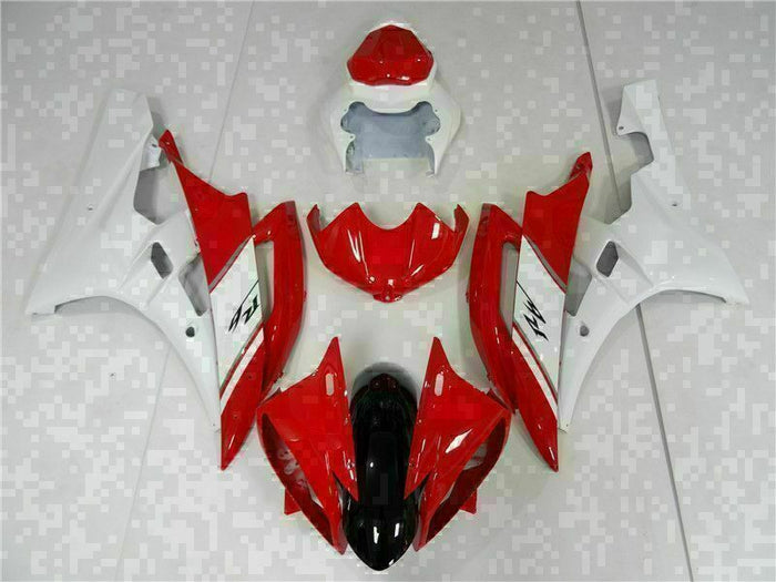 MS Injection Red White ABS Set Fairing Fit for Yamaha 2006-2007 YZF R6 g056