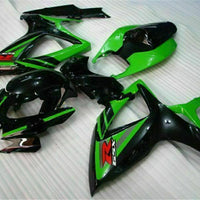 MSB Injection Black Green Fairing Fit for  2006 2007 GSXR 600 750 n052