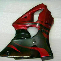 MS Fit for  2000-2002 ZX6R Plastic Red Black Injection Fairing ABS t006