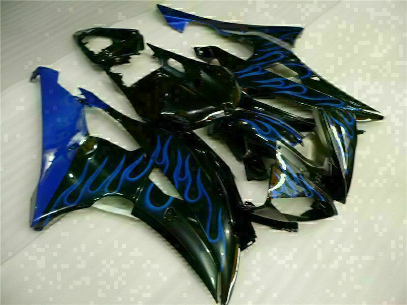 NT Fairing Fit for Yamaha 2008-2016 YZF-R6 G039- Blue Flame Black | ABS Injection