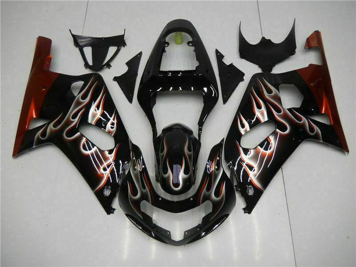 MSB Injection Black Plastic Fairing Fit for  2001-2003 GSXR 600 750 m059