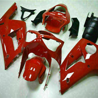 MSA Fit for  03-2004 ZX6R 636 Plastic Glossy Red Injection Fairing N012