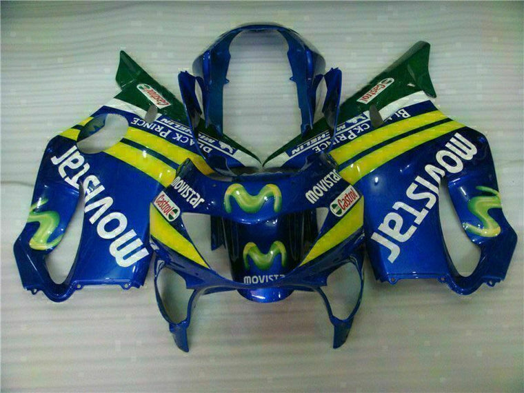 MS Blue Yellow Fairing Injection Fit for Honda 1999-2000 CBR600 F4 ABS Plastic u011