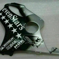 MS Injection Black Silver Fairing Plastic Fit for Honda 2001-2003 CBR600 F4I u021