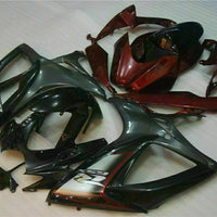 MSB Injection Black Red Fairing Fit for  2006 2007 GSXR 600 750 n025