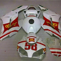 MS Injection Mold Fairing White Red Fit for ABS Honda CBR1000RR 2004-2005 u056