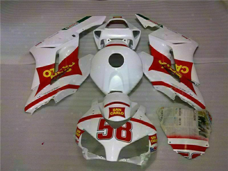 NT Fairing Fit for Honda 2004-2005 CBR1000RR U056- White Red | ABS Injection
