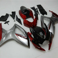 MSA Injection Red Silver Fairing Kit Fit for  2006 2007 GSXR 600 750 a006y