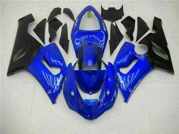 Fit for  Ninja 2005-2006 ZX6R 636 Blue New Injection Fairing Kit t007-T