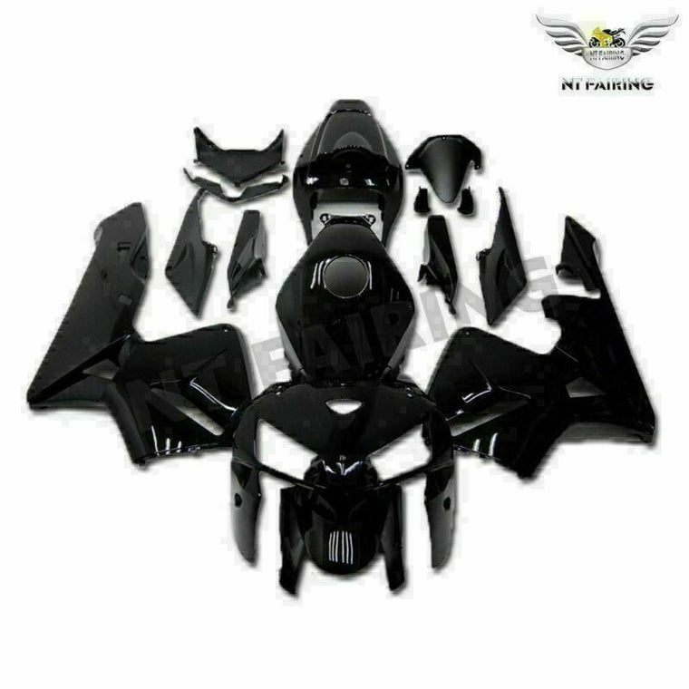 NT Fairing Fit for Honda 2005-2006 CBR600RR N075- Glossy Black | ABS Injection