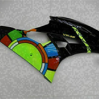 MS Injection Bodywork Black Fairing Fit for Yamaha 2006-2007 YZF R6 ABS Cowl g061