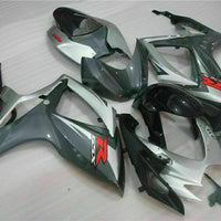 MSB Injection Silver Black Fairing Fit for  2006 2007 GSXR 600 750 n042