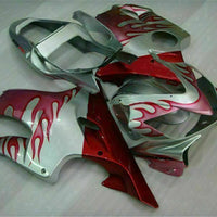MS Red Flame Silver Injection Fairing Fit for Honda 2001-2003 CBR600 F4I u013