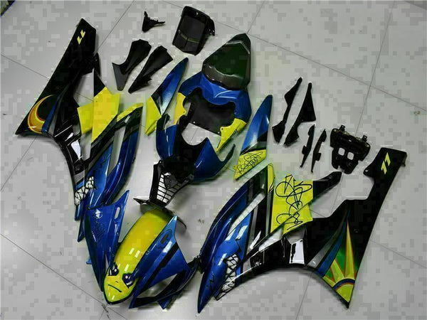 MS Injection Bodywork Yellow Blue Fairing Fit for Yamaha 2006-2007 YZF R6 g066