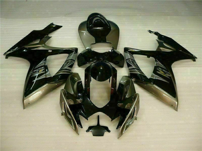 MSB Injection Black Gray Fairing Fit for  2006 2007 GSXR 600 750 o080