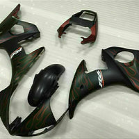 MS Injection Red Flame Black Fairing Fit for Yamaha YZF 2003-2005 R6&06-09 R6S g016
