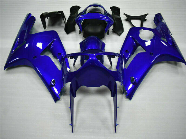 MSA Fit for  03-04 ZX6R 636 Plastic Glossy Blue Injection Fairing m010
