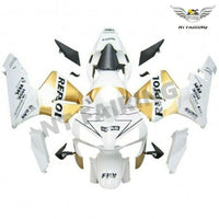 US STOCK NT Injection Mold White Gold Fairing Fit for Honda 2003-2004 CBR600RR N026 Available in CA