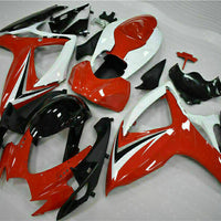 MSB Injection Red White Fairing Set Fit for  2006 2007 GSXR 600 750 o023z