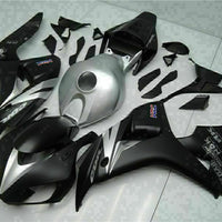 MS Injection New Silver Black Fairing Fit for Honda 2006-2007 CBR1000RR u0118