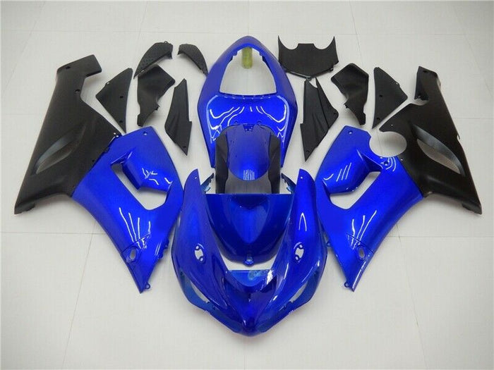 NT New ABS Injection Plastics Fairing Kit Fit for 2005 2006 ZX6R 636 Bodyset Blue e07A