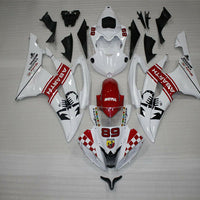 MSA Plastic Kit White ABS Injection Fairing Fit for Yamaha 2008-2016 YZF R6 u026