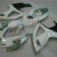 MSB Injection White Silver Fairing Fit for  2006 2007 GSXR 600 750 o077