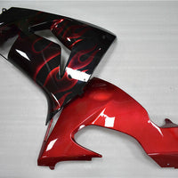 MSA Fit for  Ninja 2006-2007 ZX10R Red Flame Injection Fairing ABS a008