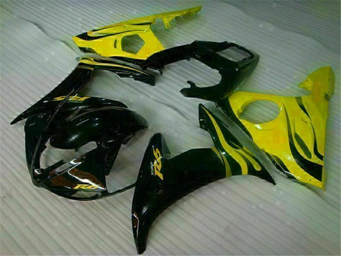 MS Injection Yellow Black Fairing Fit for Yamaha YZF 2003-2005 R6 & 06-09 R6S g028