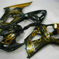MS Injection New Gold Black Fairing Kit Fit for  2003-2004 GSXR 1000 p023