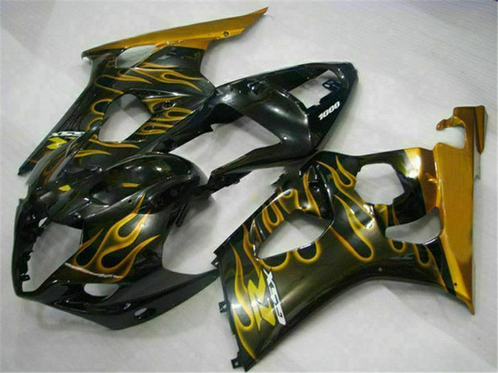 MS Injection New Gold Black Fairing Kit Fit for  2003-2004 GSXR 1000 p023