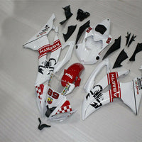 MSA Plastic Kit White ABS Injection Fairing Fit for Yamaha 2008-2016 YZF R6 u026