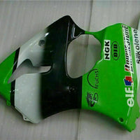 MS Fit for  2000-2002 ZX6R Plastic Green Black Injection Fairing ABS t024
