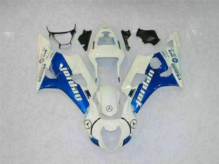 MS Injection New White Blue ABS Fairing Fit for  2003-2004 GSXR 1000 q029