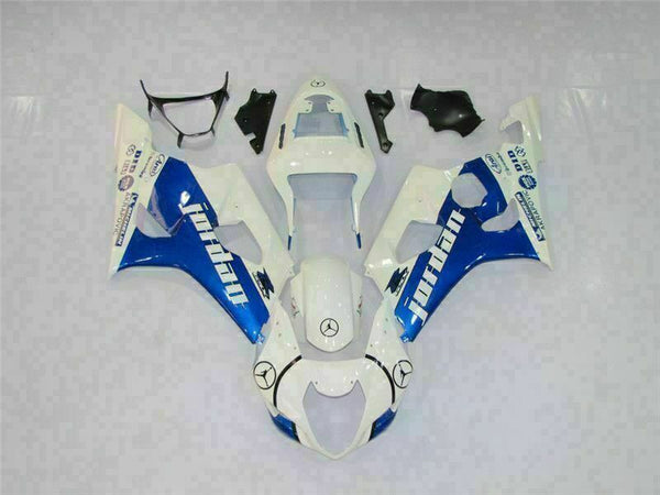MS Injection New White Blue ABS Fairing Fit for  2003-2004 GSXR 1000 q029
