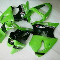 MS Fit for  2000-2002 ZX6R Plastic Green Black Injection Fairing ABS t021