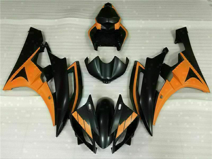 MS Injection Black Orange ABS Kit Fairing Fit for Yamaha 2006-2007 YZF R6 i044