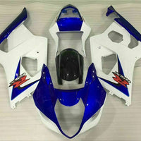 MS Injection Mold White Blue ABS Fairing Fit for  2003-2004 GSXR 1000 o013
