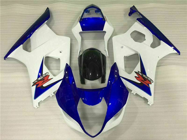 MS Injection Mold White Blue ABS Fairing Fit for  2003-2004 GSXR 1000 o013