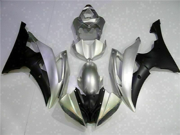 MS Injection Silver Black Plastic Fairing Fit for Yamaha 2008-2016 YZF R6 g036