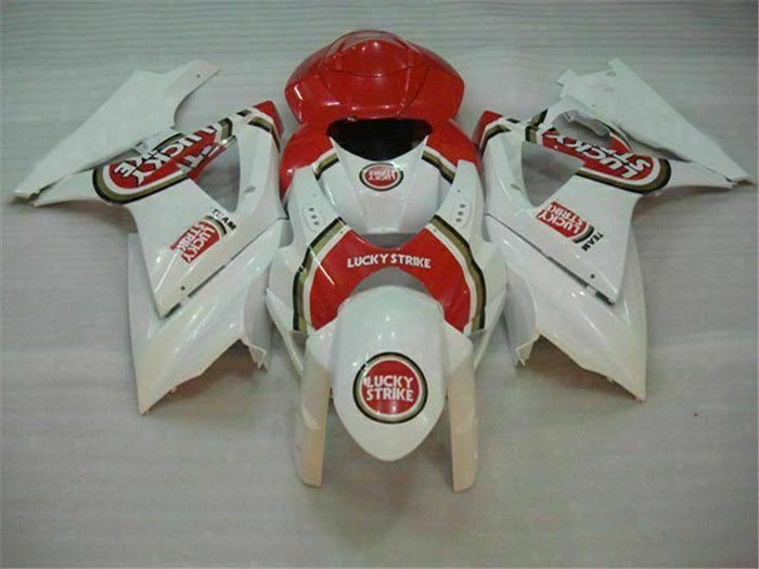 MS Injection Plastic Red White Fairing Fit for  2007-2008 GSXR 1000 p017