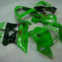 MS Fit for  2000-2002 ZX6R Plastic Green Black Injection Fairing ABS t022