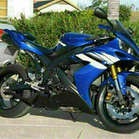 MSB Injection Molded Kit White Blue Fairing Fit for Yamaha 2004-2006 YZF R1 i005