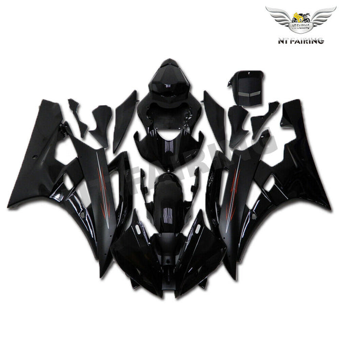 MSB Injection Kit Matte Glossy Black Fairing Fit for Yamaha 2006-2007 YZF R6 g02